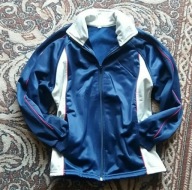 granatowa bluza dresowa chłopięca na polarze 158