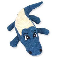 Zabawka do GRYZIENIA dla Psa NIEBIESKI Krokodyl Wytrzymała z Piszczałką