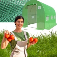 TUNEL OGRODOWY FOLIOWY SZKLARNIA DO ROŚLIN STELAŻ UV OCHRONA OKNA BIAŁY 6M2