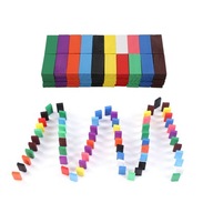 Domino drewniane kolorowe klocki 100 elementów !!!