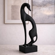 Figurka dekoracyjna chart pies czarna rzeźba – nowoczesna aesthetic Klarite