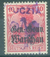 Kalisz wydanie lokalne 1918 Fi 9 nadruk podwójny gw. Krawczyk