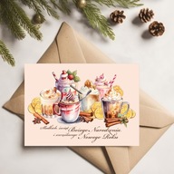 Kartka Świąteczna Bożonarodzeniowa – Boże Narodzenie – 'Słodkie Picie'