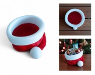 CZAPKA MIKOŁAJA MISA NA SŁODYCZE I DROBIAZGI - DEKORACJA ŚWIĄTECZNA