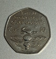 Wyspa Man 50 pensów 2020r. Piotruś Pan - Krokodyl BCM