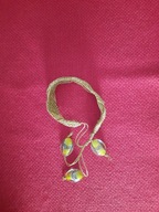 Makramowa bransoletka w kolorze starego złota