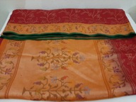 VINTAGE TKANINA MATERIAŁ DESIGN HAFTOWANA INDYJSKA SARI BOLLYWOOD ORYGINAL