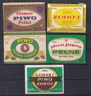 Legnica Browar, 5 etykiet /SZ czer/