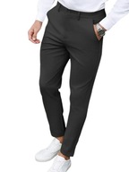 Spodnie męskie slim old money eleganckie - Czarne