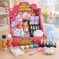 ZESTAW XXL DO ROBIENIA GNIOTKÓW KOCIA ŁAPA SQUISHY SLIME DIY DLA DZIECI