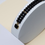 Naszyjnik męski z kamieni naturalnych Onyks z dodatkami stali 316L