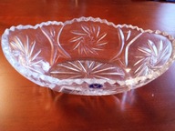 KRYSZTAŁOWA Salaterka, Owocarka Żardiniera szlif Młynek