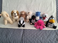 Zestaw maskotek 10szt Miś Pluszak Pingwin Ośmiornica Piesek Borsuk Z422