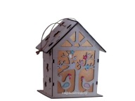 Domek Dekoracyjny Podświetlany LED na baterie Timer Wielkanoc