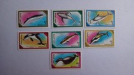 Mongolia 1990, Rekiny, narwały, orki, fauna morska , Mi. 2141-2147