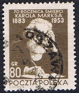 1953 Polska fi 658 - 70. rocznica śmierci Karola Marksa