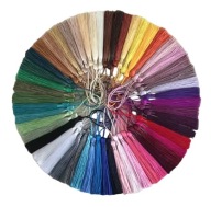 Jedwabne frędzle zawieszka chwost - 10 szt. mix kolorów zawieszka 14,5 cm