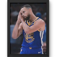 Stephen Curry Plakat A3 w Ramce | Obraz Koszykarski, Prezent Kibica