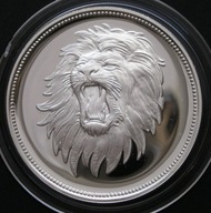 Jemen Yemen 2 riale 1969 - lew - srebro - stan menniczy