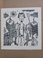 Polskie diable. 30 × 30 cm. 2023 r. (linoryt)