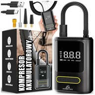 SPRĘŻARKA KOMPRESOR SAMOCHODOWY ROWEROWY BEZPRZEWODOWY 80W POMPKA 4000 mAh