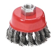 VERTO 62H130 SZCZOTKA DRUCIANA DOCZOŁOWA WZMACNIANA 65 MM X M14 OBROTOWA