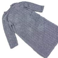 SZLAFROK KOSZULA OTULACZ PPLUSZ CIEPŁY FIOLET ROZM.S__