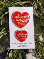 DWA RÓŻNE SERDUSZKA ZNACZKI WPINKI WOŚP 2026 METALOWE EMALIA 34 FINAŁ WOŚP