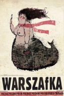 Plakat Syrenka Warszawa Warszafka Polska Ryszard Kaja Poland 98 x 68 cm