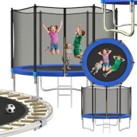 TRAMPOLINA DLA DZIECI OGRODOWA MAŁA 8FT 244CM 150KG DOROSŁYCH SIATKA ZESTAW