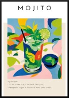 A2 PLAKAT OBRAZ DO KUCHNI JADALNI RESTAURACJI DRINK MOJITO MIĘTA PRZEPIS