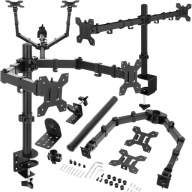 Uchwyt na Dwa Monitory Extra Mocny Regulowany Uniwersalny Biurkowy PREMIUM