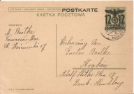 GENERALNE GUBERNATORSTWO -postkarte -5I -obieg do Kraków Adolf Hitler Plac