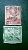 Malta ** 2 znaczki KGVI kolonie angielskie brytyjskie