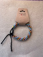 BRANSOLETKA PLECIONA Z KORALIKÓW INSPIROWANA KOLORAMI GRAFIK WOŚP