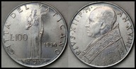 MNB - WATYKAN 100 Lirów 1956 # PIUS XII # rok XVIII # st 2+