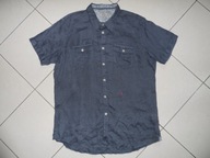 SLAM ITALY 100% LEN NOWA NIEBIESKA LNIANA KOSZULA XL XXL