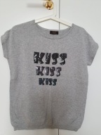 Bluzka sweter damski cekiny napis szara r. 38 M