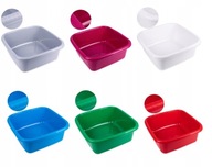 ZESTAW 5 SZTUK MISKA NA PRANIE PLASTIKOWA KWADRATOWA 12L DUŻA PRALKA CIUCHY