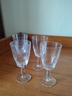 Kieliszki do likieru retro grawerowane PRL 4 szt.