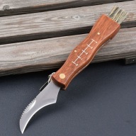 SCYZORYK NÓŻ NA GRZYBY SKŁADANY KOZIK Z PĘDZELKIEM