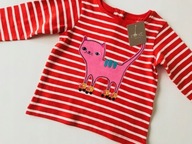 Next bluzka w paski kotek 3-6 miesięcy + GRATIS
