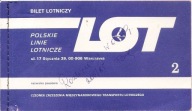 PLL LOT BILET LOTNICZY KRAJOWY -SZCZECIN WARSZAWA -1985 rok