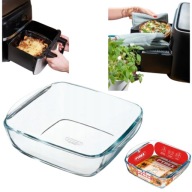 NACZYNIE ŻAROODPORNE Z POKRYWKĄ DO ZAPIEKANIA SZKLANE 2.2L MAŁE