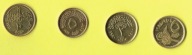 EGIPT Zestaw 4 monet złoconych