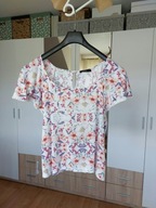 BLUZKA RESERVED KWIATY S RĘKAWY MOTYLKI