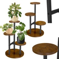 KWIETNIK STOJĄCY METALOWY PÓŁKI NA KWIATY DONICZKI ROŚLINY STOJAK LOFT 54CM