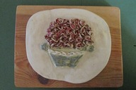 Plakieta ceramiczna na desce