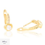 Eap26710 Kolczyki złocone angielskie białe