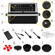 Frytkownica beztłuszczowa Yoer Air Fryer 11L 2800W 12 programów 23 dodatki